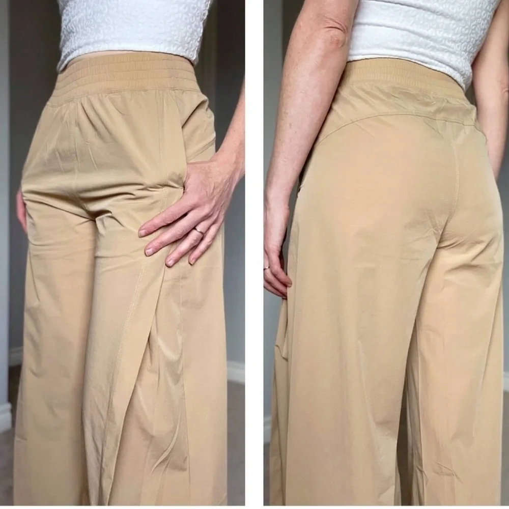 Women's Tan Wide-Leg Pants - Picture 4 of 6